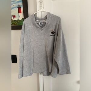Gray Maine moose Pullover Sweatshirt